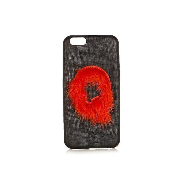 2017SS新作 フェンディ コピー ケース Q mink-fur and leather iPhone case